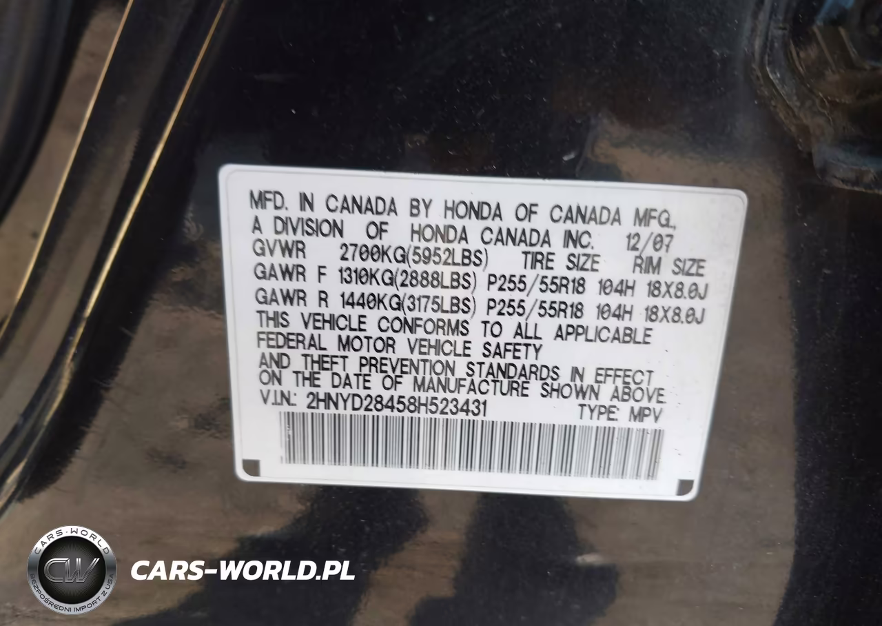 2008 Acura Mdx Technology Package VIN:2HNYD28458H523431 - 9