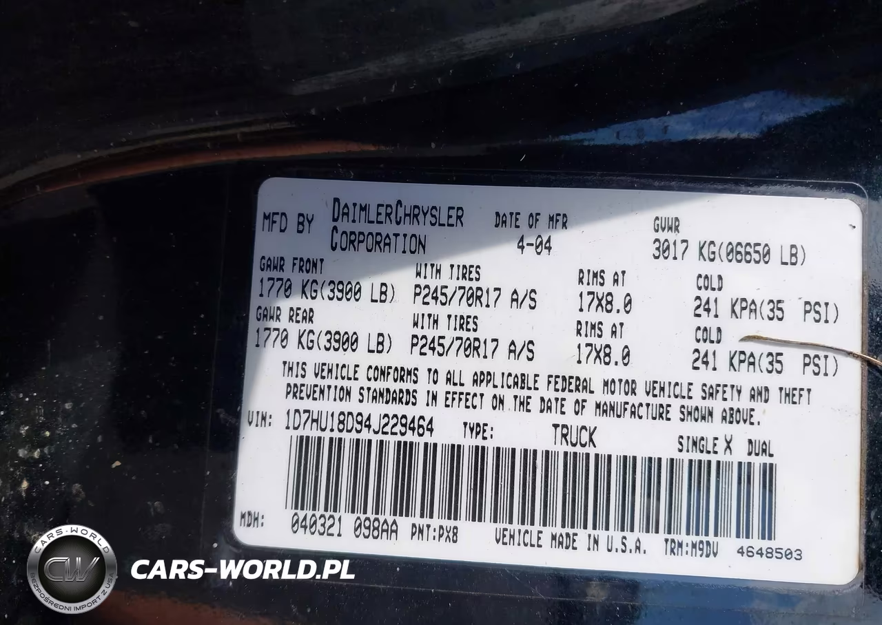 2004 Dodge Ram 1500 St-Slt VIN:1D7HU18D94J229464 - 9
