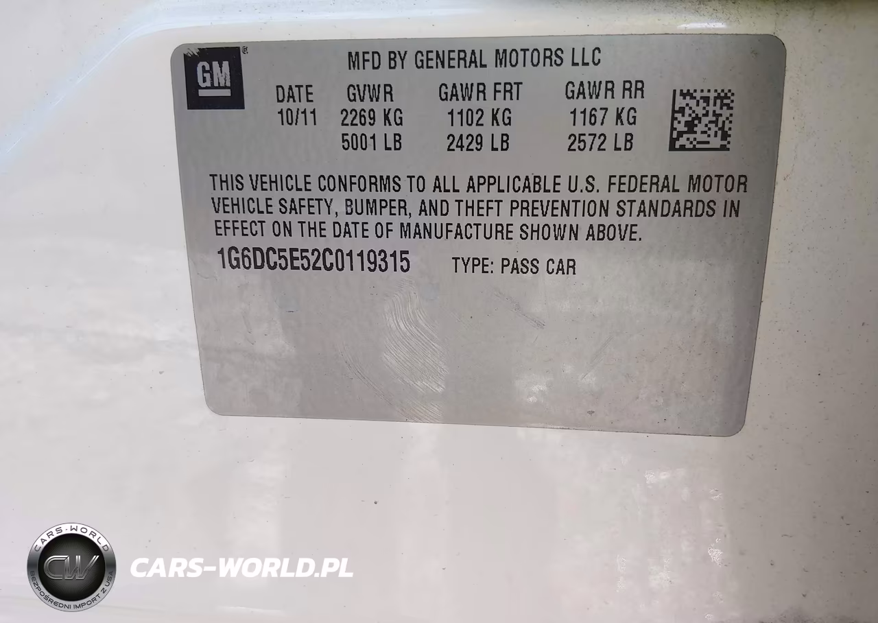 2012 Cadillac Cts Standard VIN:1G6DC5E52C0119315 - 9