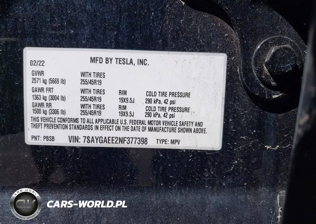 2022 Tesla Model Y Long Range Dual Motor All-Wheel Drive VIN:7SAYGAEE2NF377398 - 9