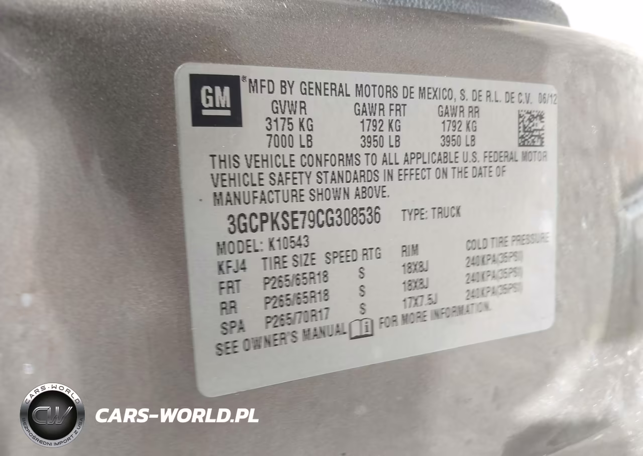 2012 Chevrolet Silverado 1500 Lt VIN:3GCPKSE79CG308536 - 9