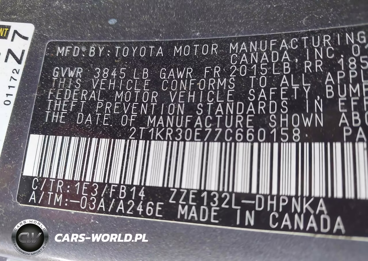 2007 Toyota Matrix Xr VIN:2T1KR30E77C660158 - 9
