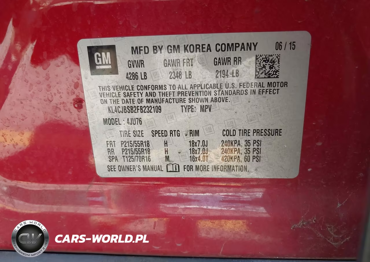 2015 Buick Encore Convenience VIN:KL4CJBSB2FB232109 - 9