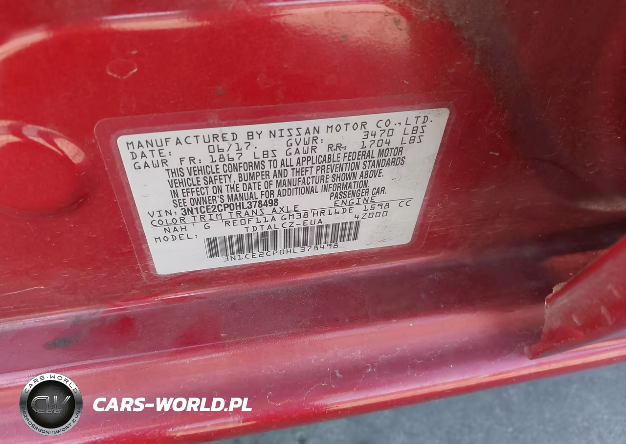 2017 Nissan Versa Note S Plus VIN:3N1CE2CP0HL378498 - 9