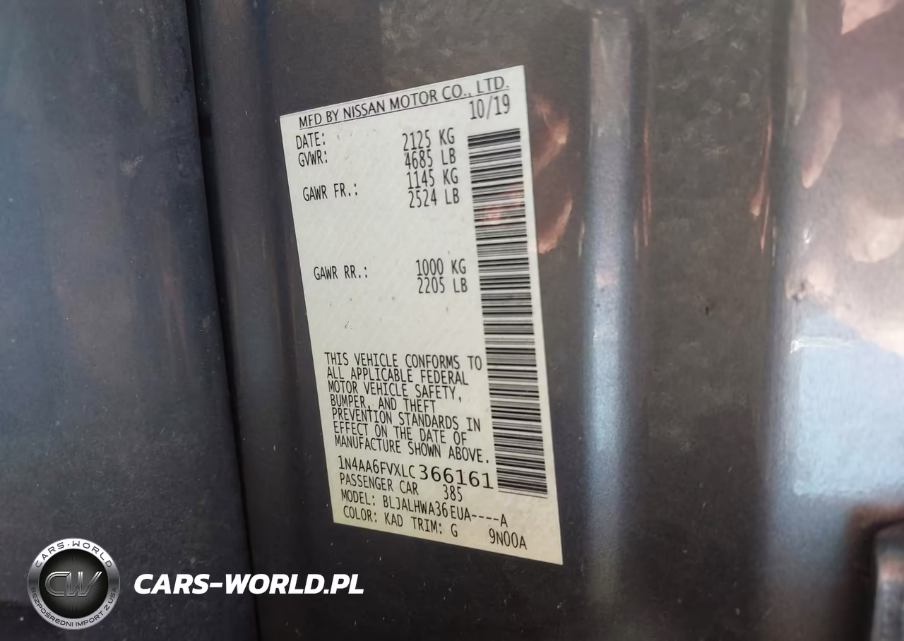 2020 Nissan Maxima Platinum Xtronic Cvt VIN:1N4AA6FVXLC366161 - 9