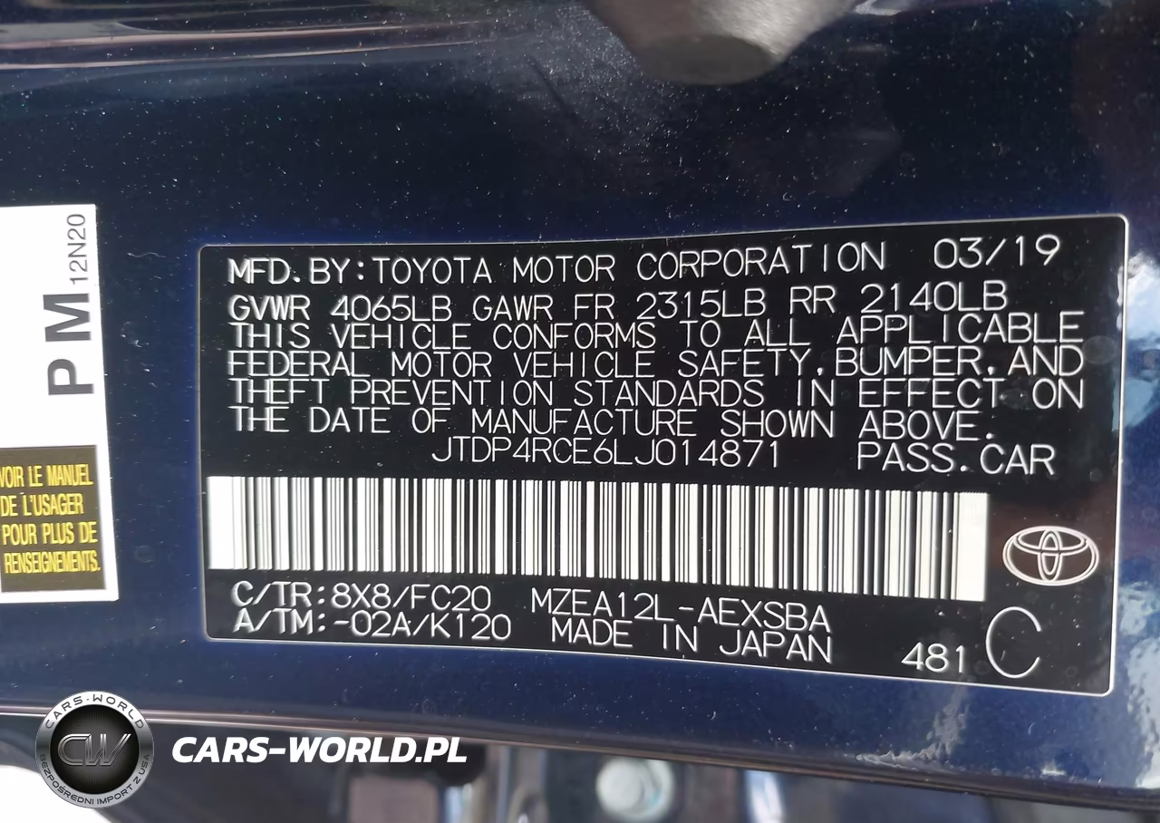 2020 Toyota Corolla Se VIN:JTDP4RCE6LJ014871 - 9