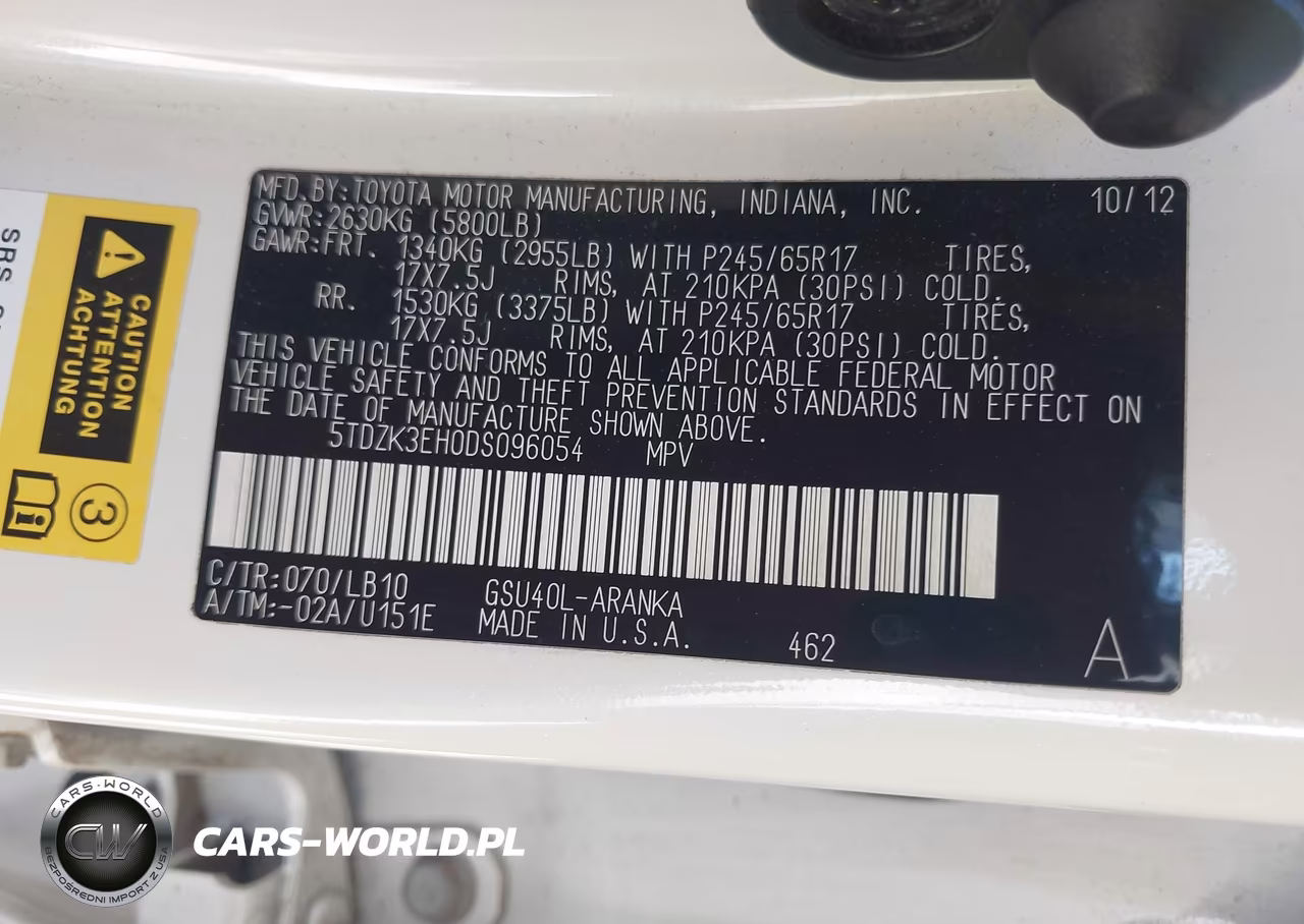 2013 Toyota Highlander Se V6 VIN:5TDZK3EH0DS096054 - 9