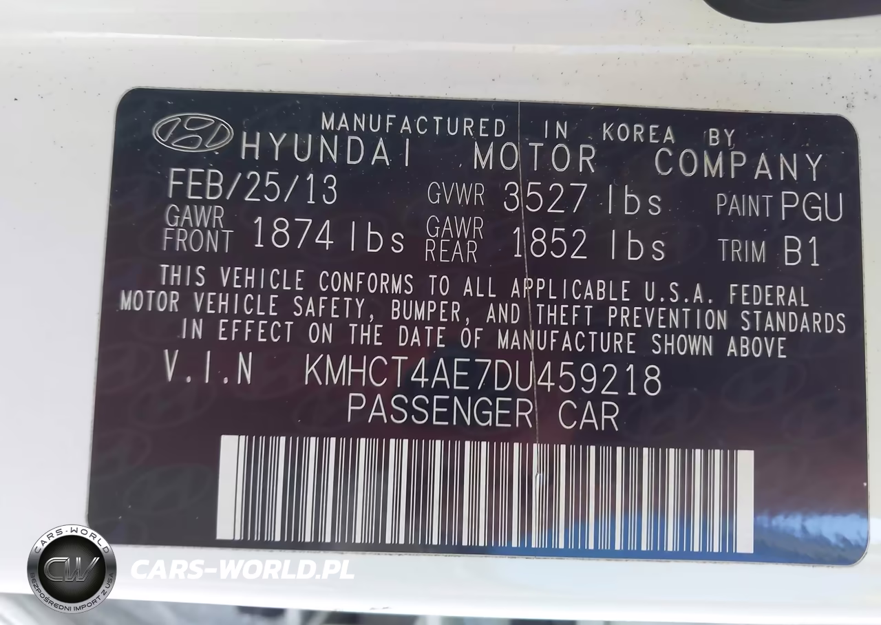 2013 Hyundai Accent Gls VIN:KMHCT4AE7DU459218 - 9