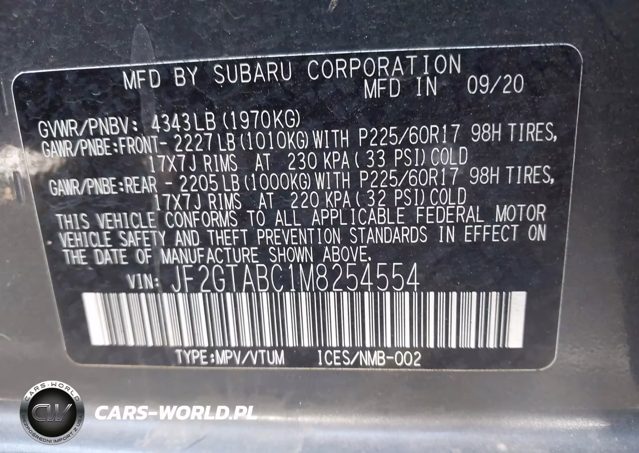 2021 Subaru Crosstrek VIN:JF2GTABC1M8254554 - 9