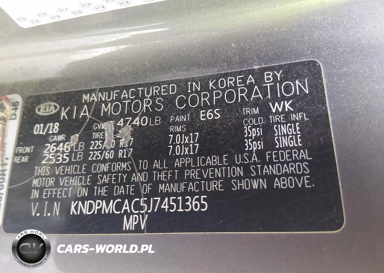 2018 Kia Sportage Lx VIN:KNDPMCAC5J7451365 - 9