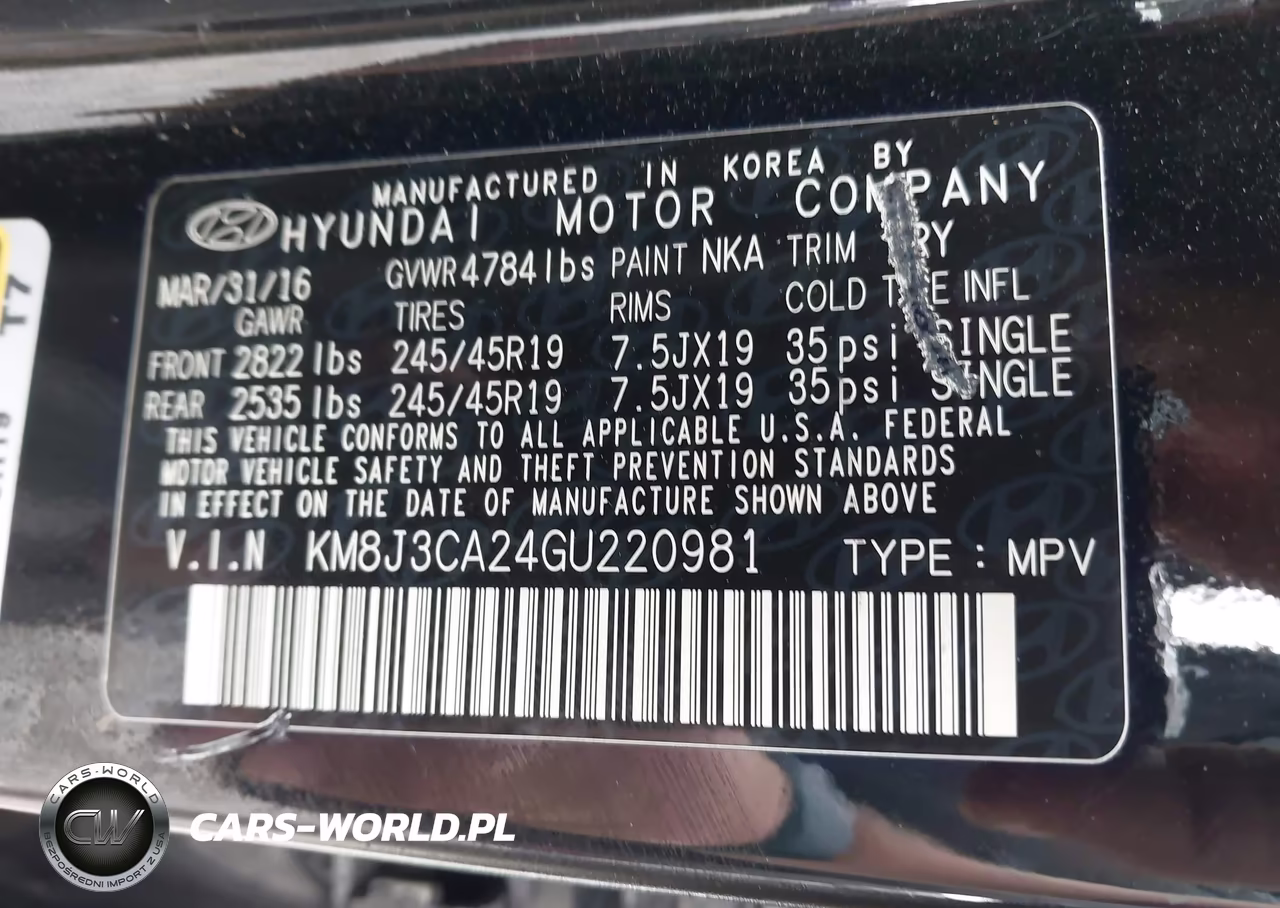2016 Hyundai Tucson Limited VIN:KM8J3CA24GU220981 - 9