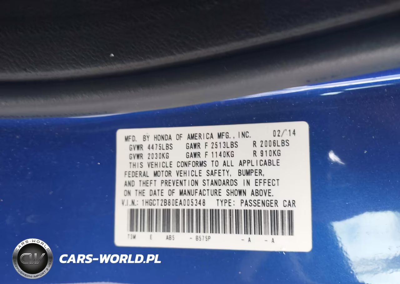 2014 Honda Accord Ex-L V-6 VIN:1HGCT2B80EA005348 - 9