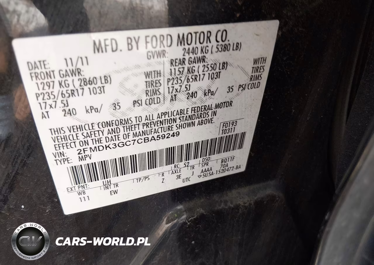 2012 Ford Edge Se VIN:2FMDK3GC7CBA59249 - 9