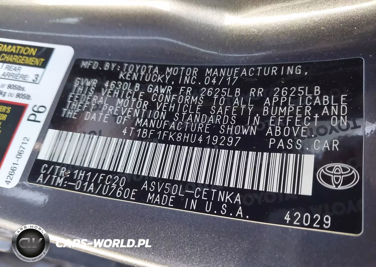 2017 Toyota Camry Le VIN:4T1BF1FK8HU419297 - 9