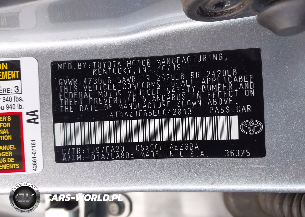 2020 Toyota Avalon Xle VIN:4T1AZ1FB5LU042813 - 9