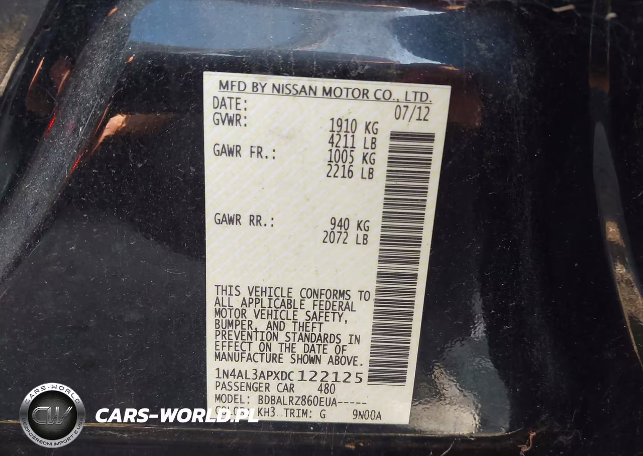 2013 Nissan Altima 2.5 S VIN:1N4AL3APXDC122125 - 9