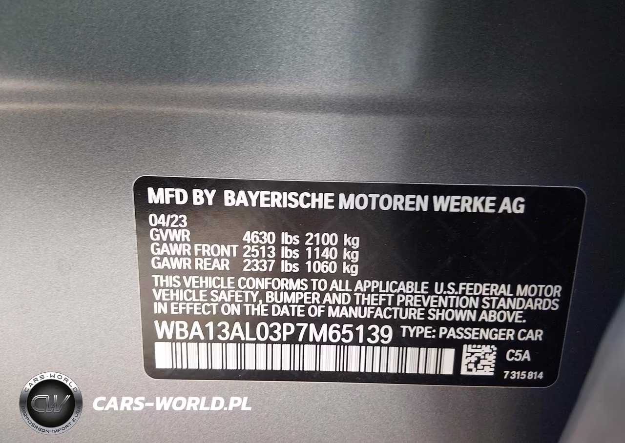 2023 BMW M235 Gran Coupe I xDrive VIN:WBA13AL03P7M65139 - 9