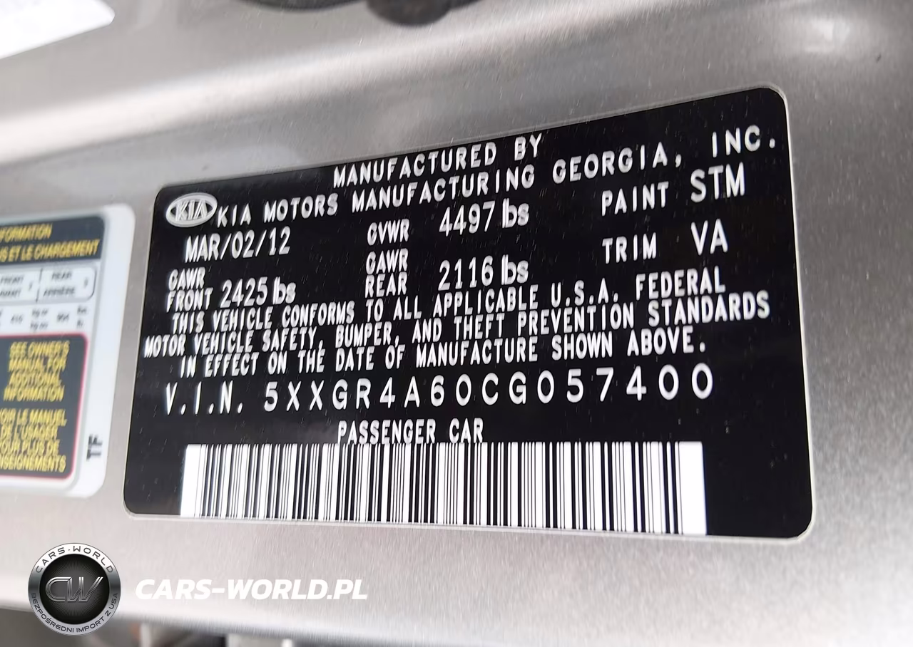 2012 Kia Optima Sx VIN:5XXGR4A60CG057400 - 9