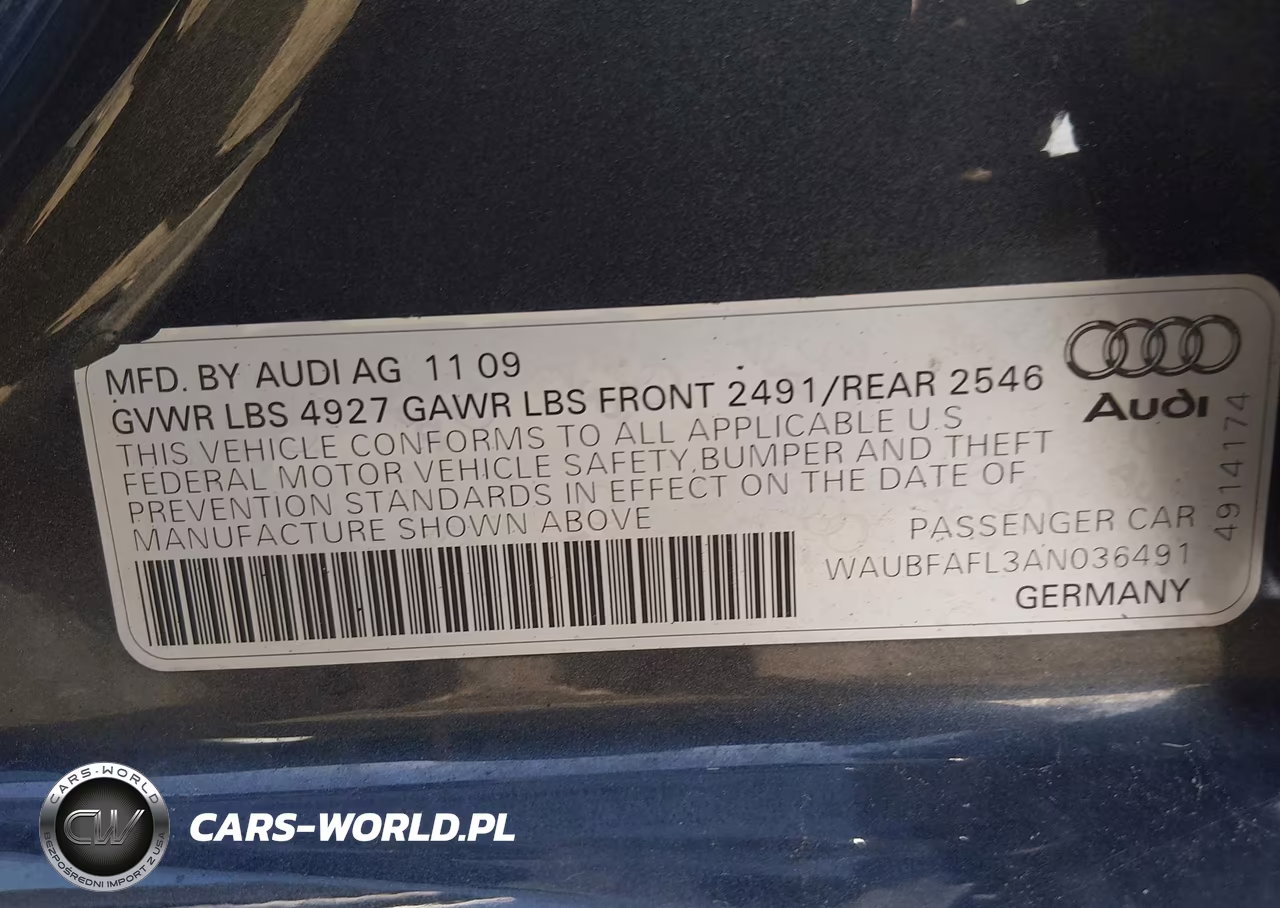 2010 Audi A4 2.0T Premium VIN:WAUBFAFL3AN036491 - 9