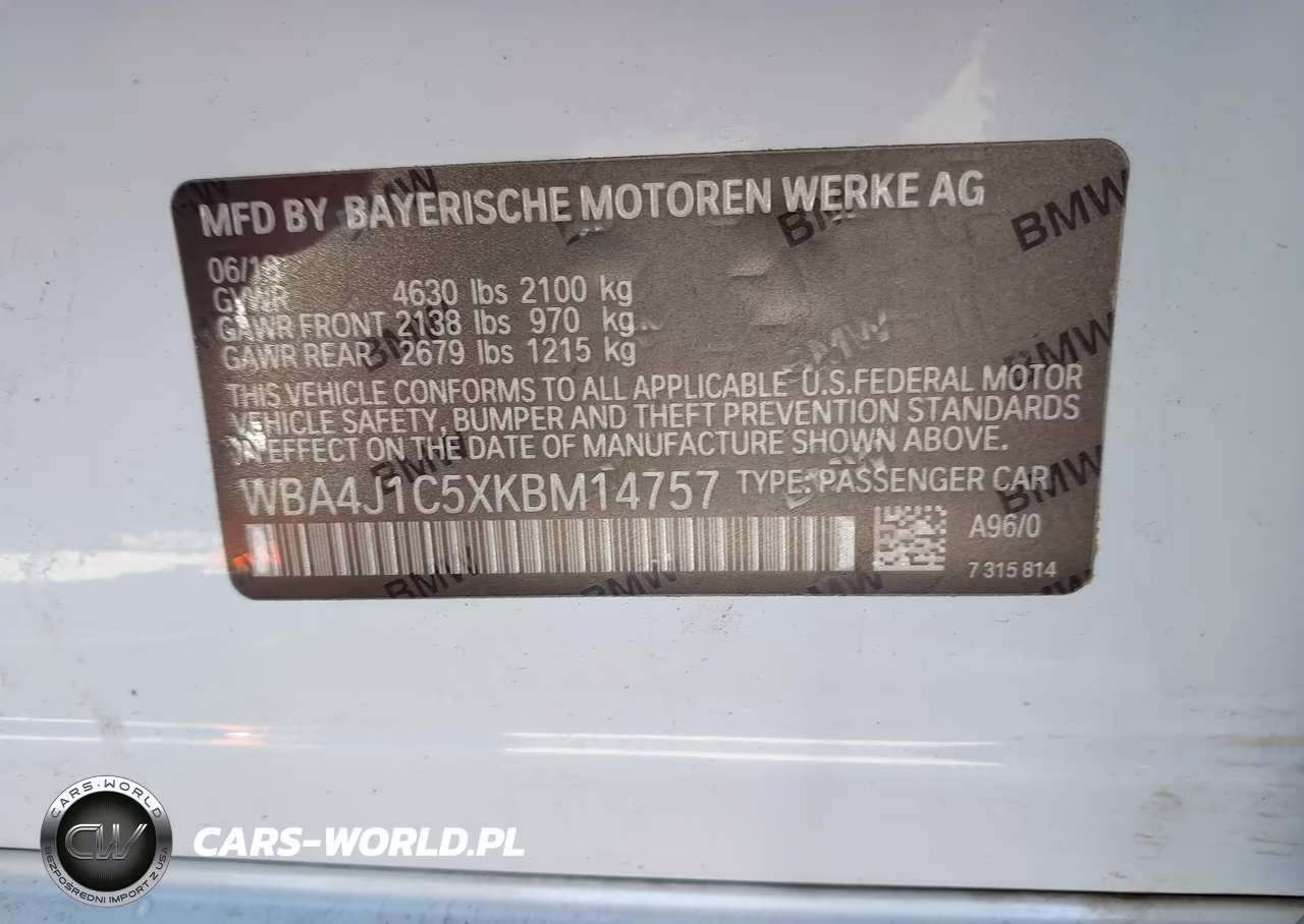 2019 BMW 430I Gran Coupe VIN:WBA4J1C5XKBM14757 - 9