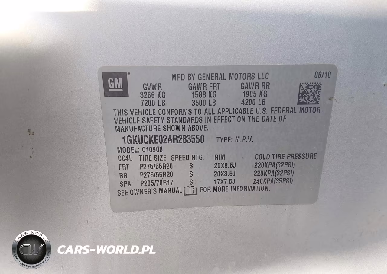 2010 GMC Yukon Xl 1500 Slt VIN:1GKUCKE02AR283550 - 9