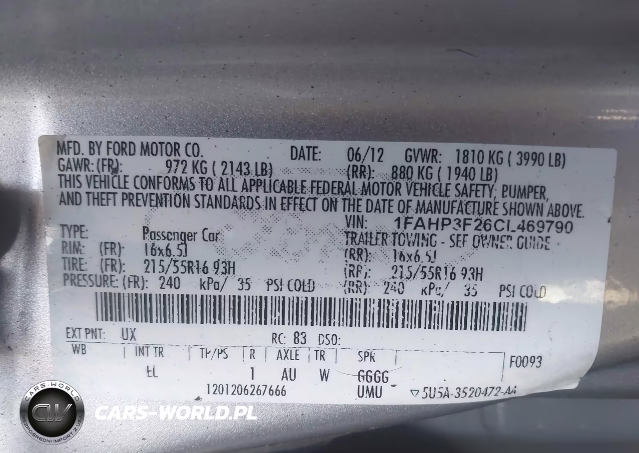 2012 Ford Focus Se VIN:1FAHP3F26CL469790 - 9