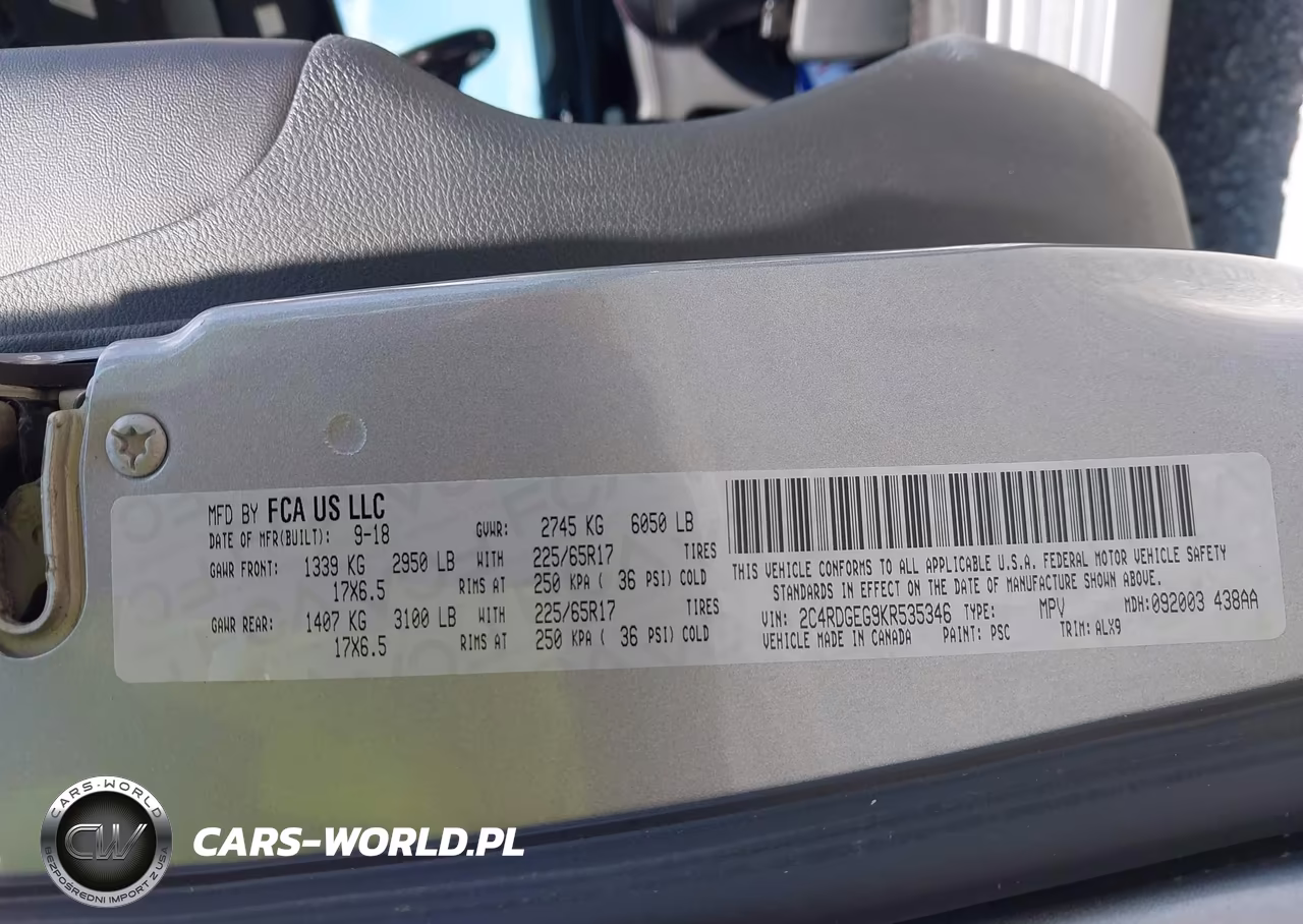2019 Dodge Grand Caravan Gt VIN:2C4RDGEG9KR535346 - 9