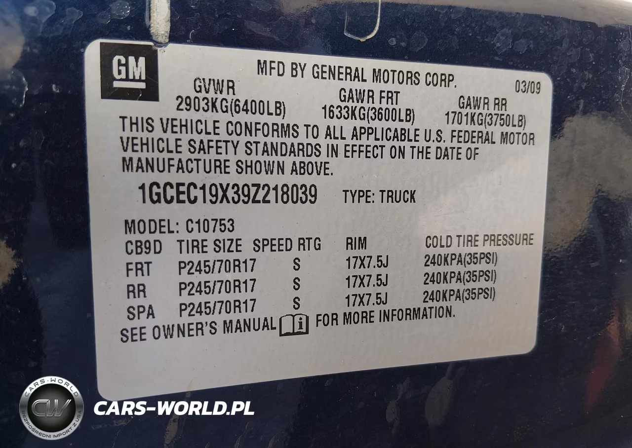 2009 Chevrolet Silverado 1500 Work Truck VIN:1GCEC19X39Z218039 - 9