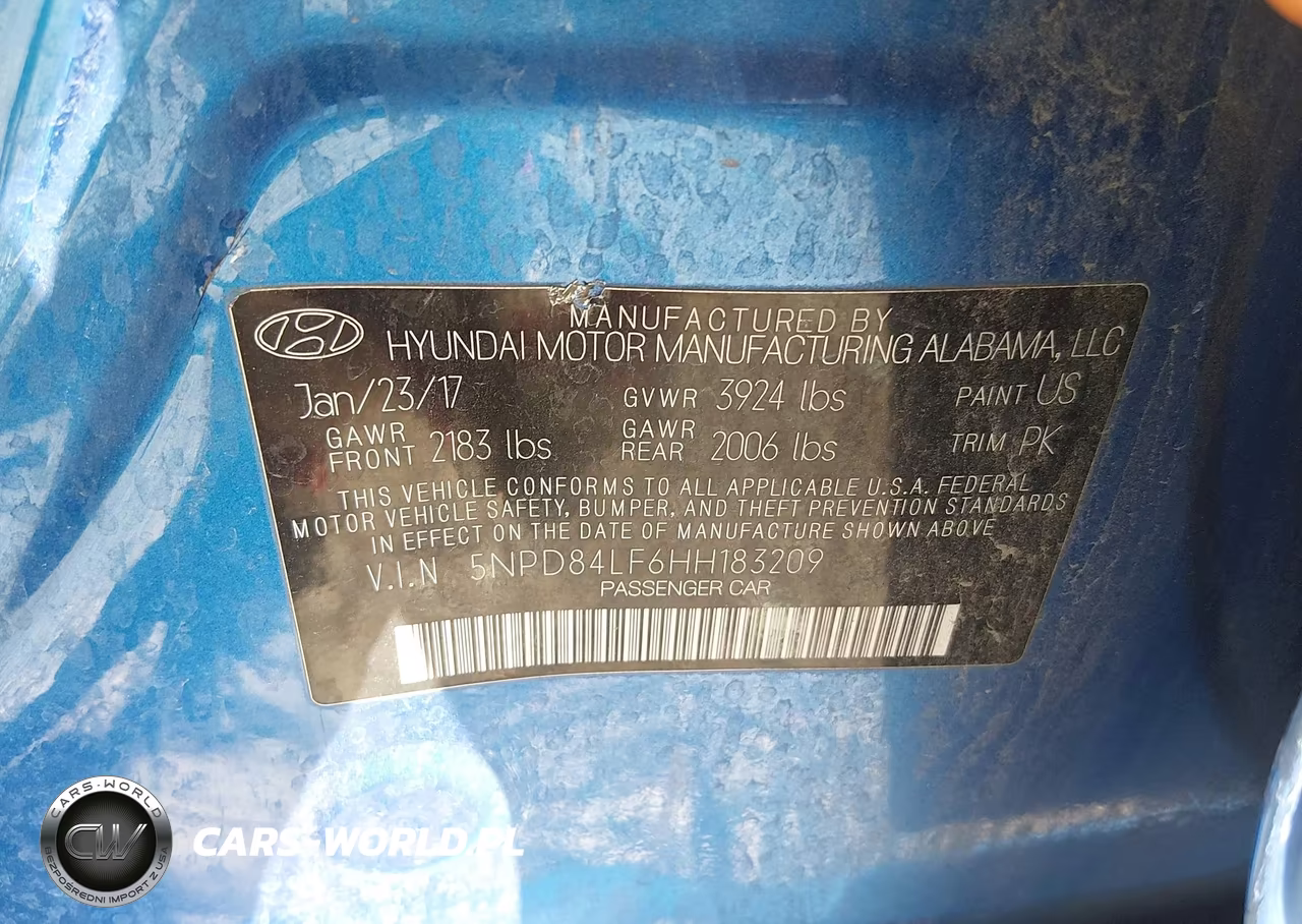 2017 Hyundai Elantra Se VIN:5NPD84LF6HH183209 - 9