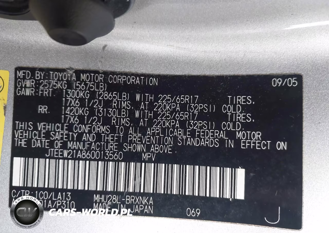 2006 Toyota Highlander Hybrid Limited V6 VIN:JTEEW21A860013560 - 9