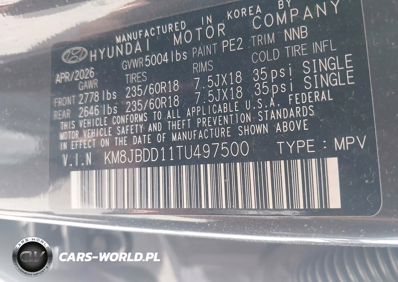 2026 Hyundai Tucson Hybrid Sel VIN:KM8JBDD11TU497500 - 9