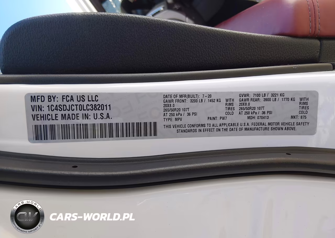 2020 Dodge Durango R-T Awd VIN:1C4SDJCT0LC382011 - 9
