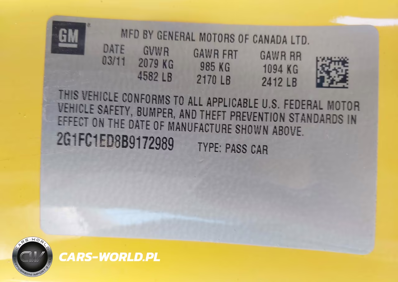 2011 Chevrolet Camaro 2Lt VIN:2G1FC1ED8B9172989 - 9