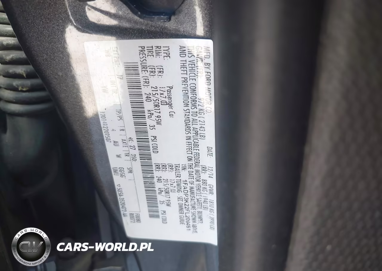2015 Ford Focus Se VIN:1FADP3K22FL209461 - 9