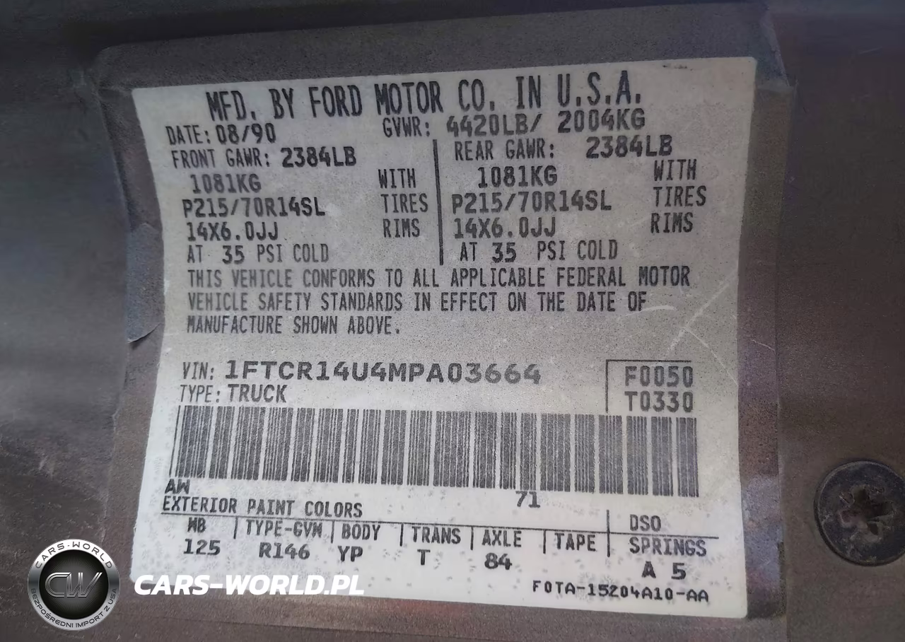 1991 Ford Ranger Super Cab VIN:1FTCR14U4MPA03664 - 9