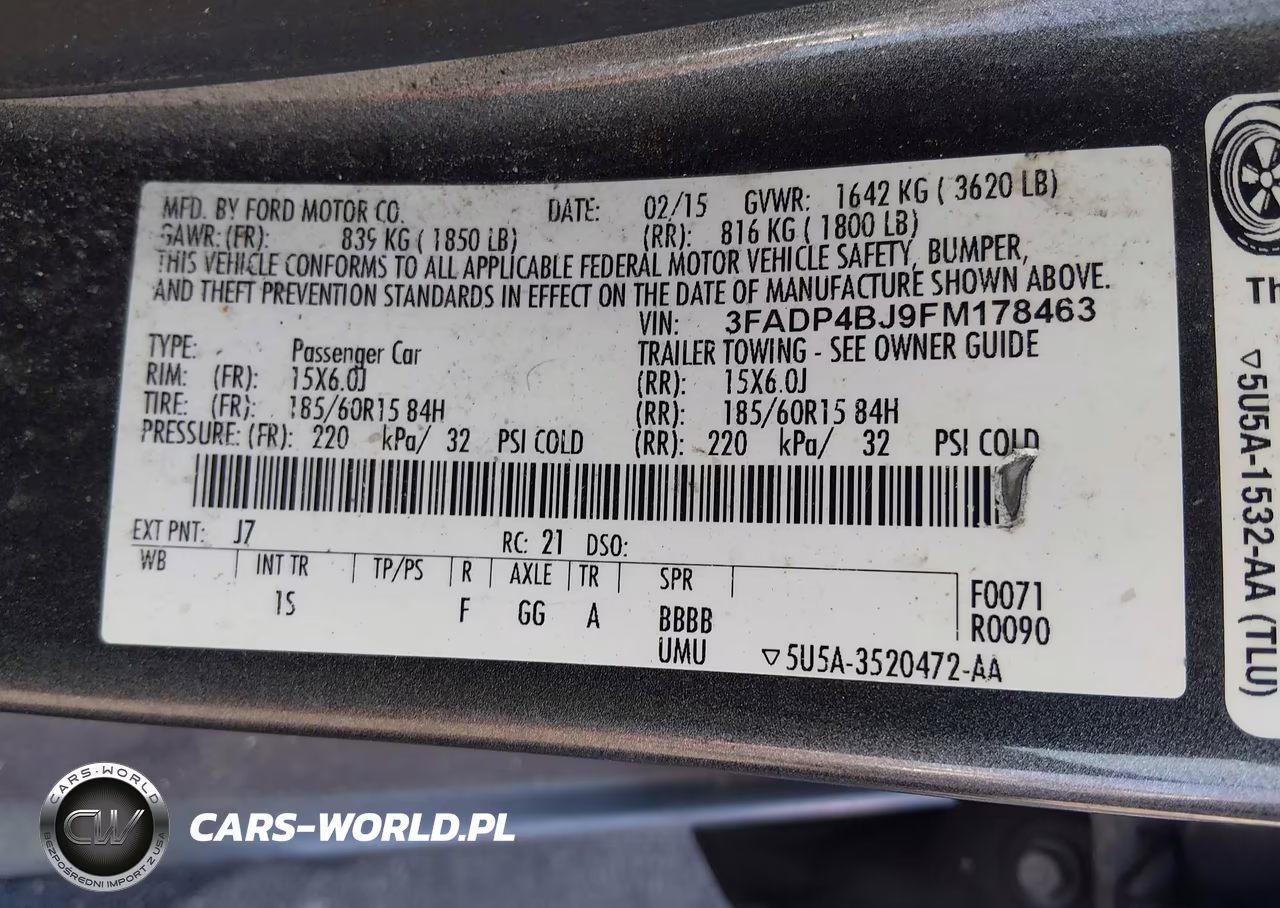 2015 Ford Fiesta Se VIN:3FADP4BJ9FM178463 - 9