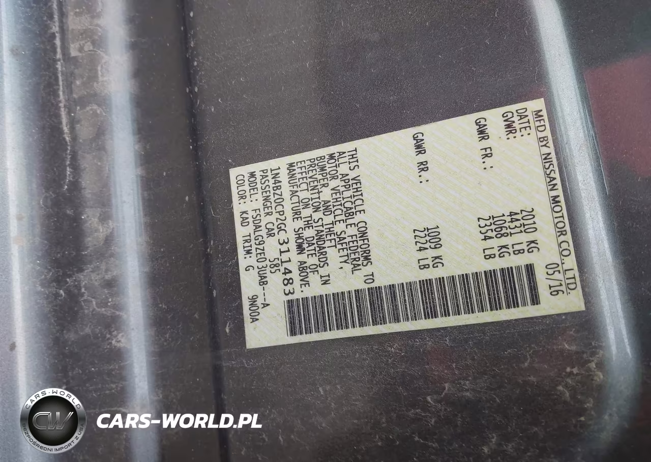 2016 Nissan Leaf Sl VIN:1N4BZ0CP2GC311483 - 9