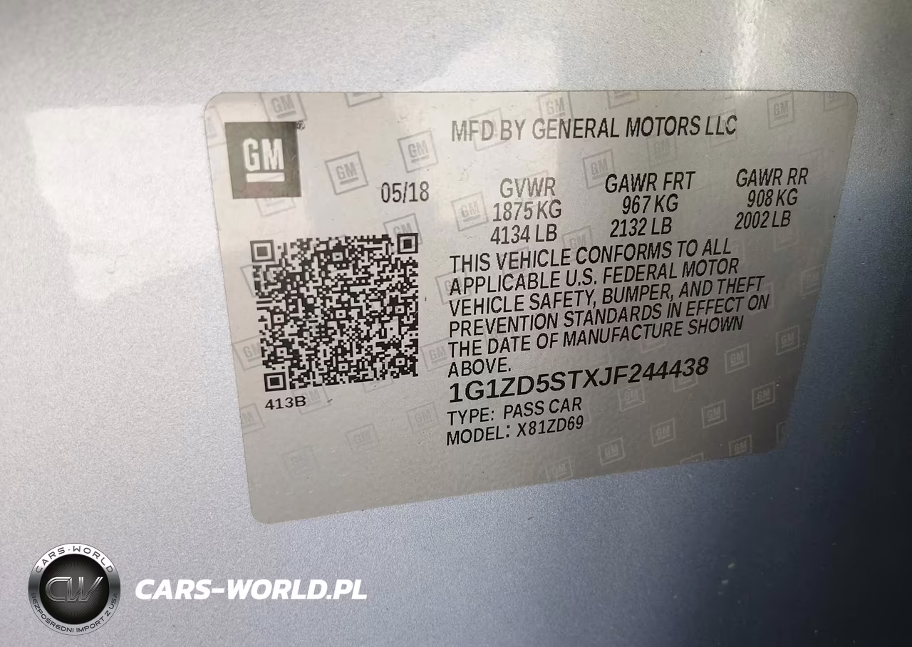 2018 Chevrolet Malibu Lt VIN:1G1ZD5STXJF244438 - 9