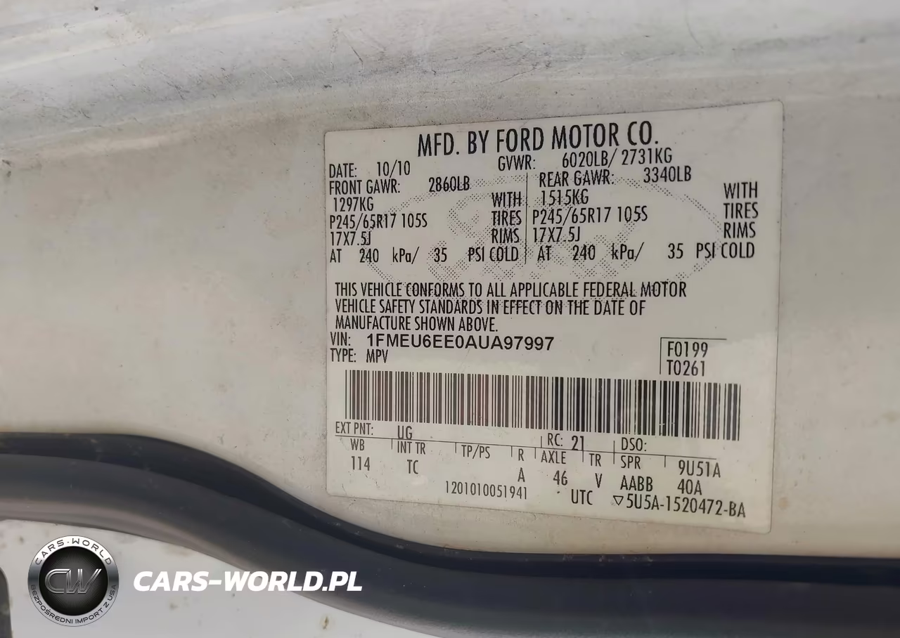 2010 Ford Explorer Eddie Bauer VIN:1FMEU6EE0AUA97997 - 9