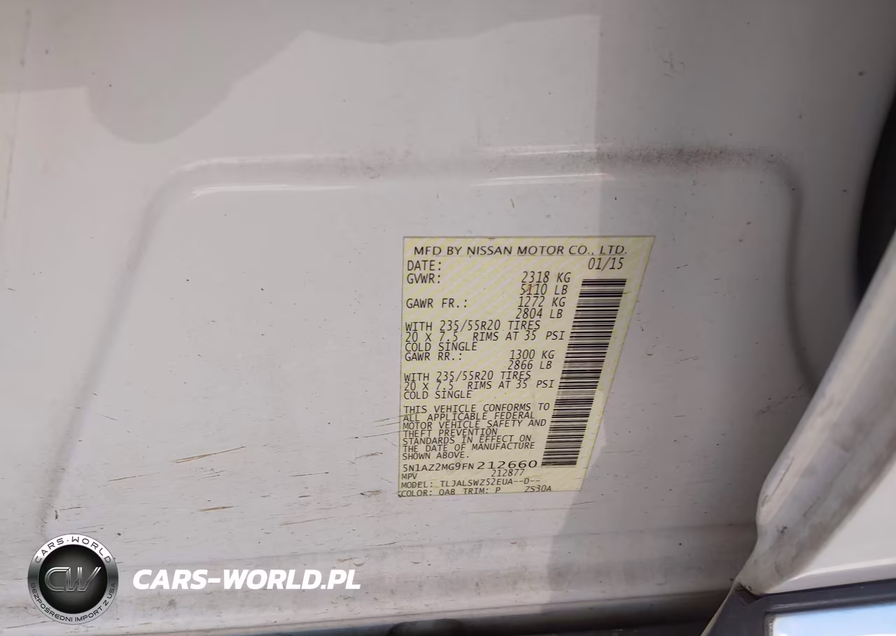 2015 Nissan Murano Platinum VIN:5N1AZ2MG9FN212660 - 9