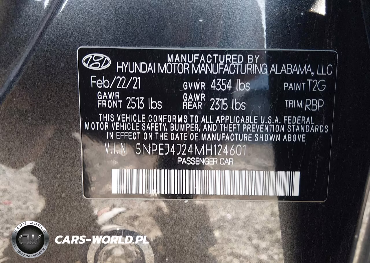 2021 Hyundai Sonata Sel Plus VIN:5NPEJ4J24MH124601 - 9