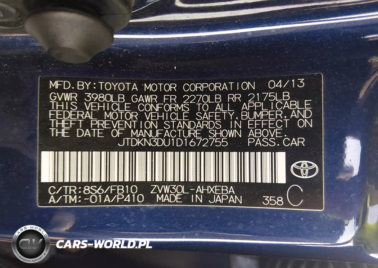 2013 Toyota Prius Three VIN:JTDKN3DU1D1672755 - 9