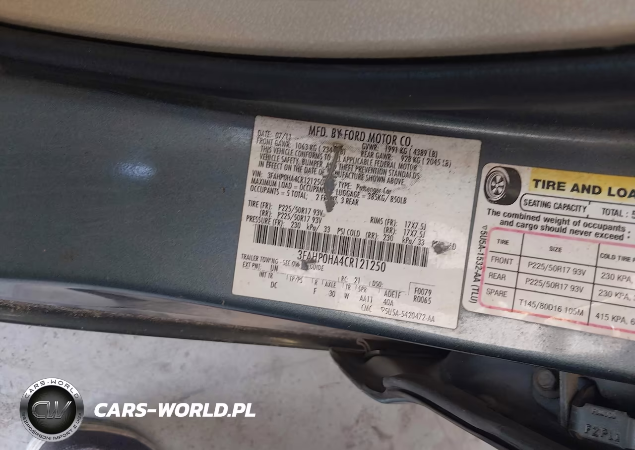 2012 Ford Fusion Se VIN:3FAHP0HA4CR121250 - 9