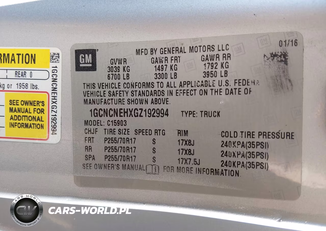 2016 Chevrolet Silverado 1500 Wt VIN:1GCNCNEHXGZ192994 - 9