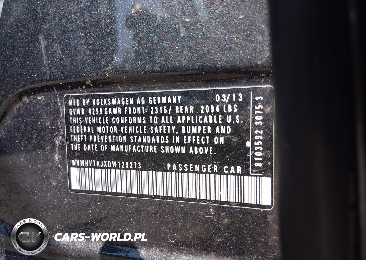 2013 Volkswagen Gti Wolfsburg Edition VIN:WVWHV7AJXDW129273 - 9