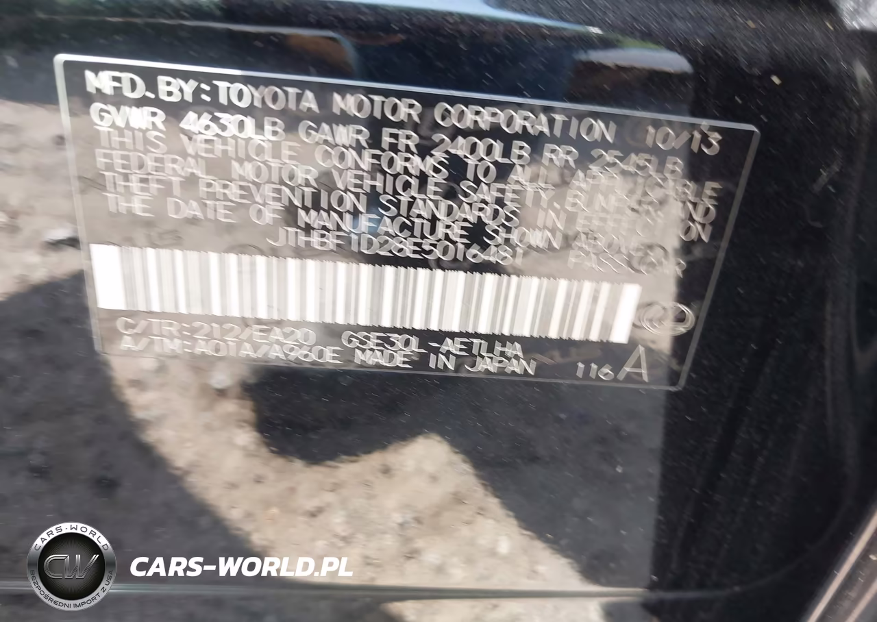 2014 Lexus Is 250 VIN:JTHBF1D28E5016481 - 9
