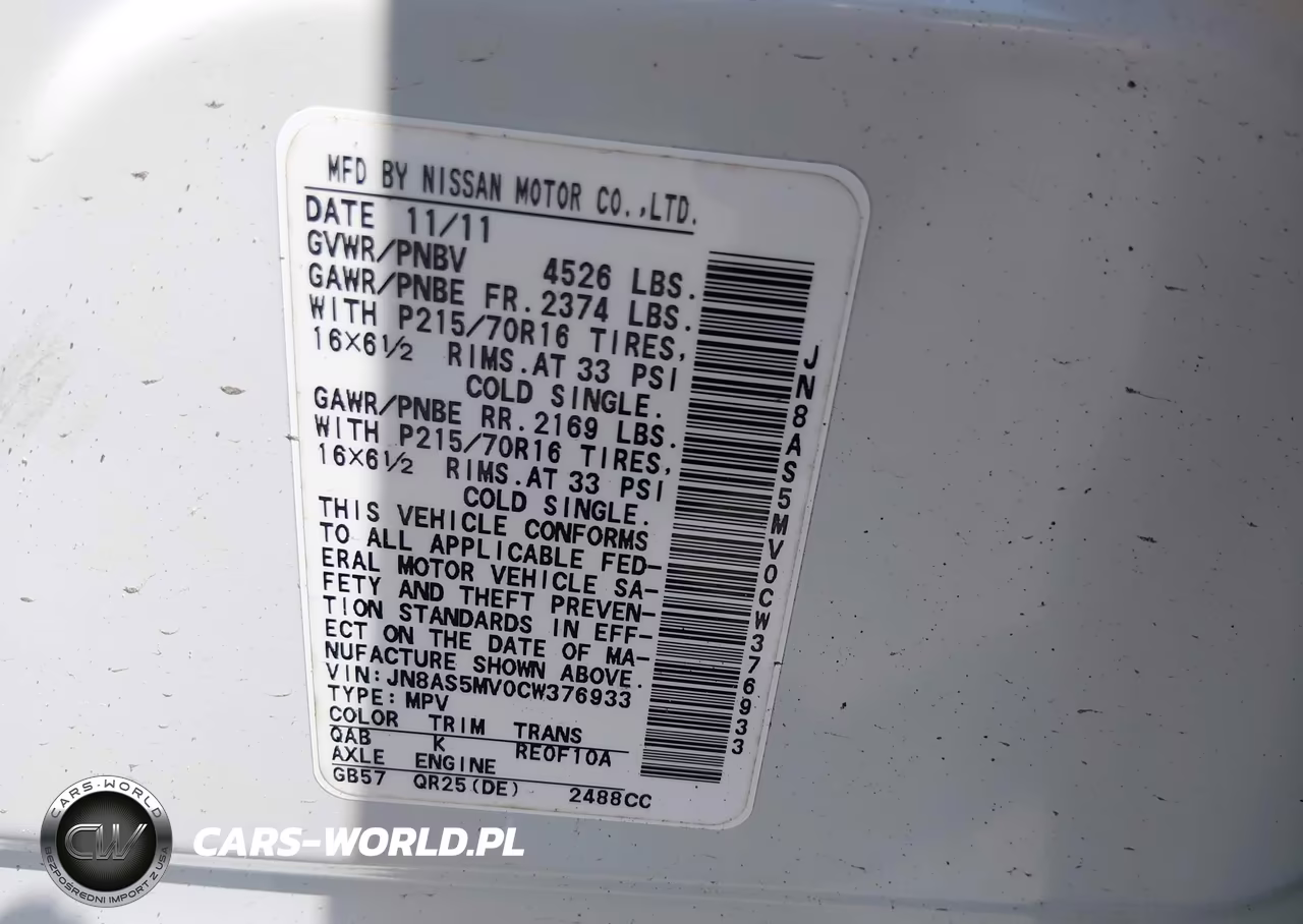 2012 Nissan Rogue S VIN:JN8AS5MV0CW376933 - 9