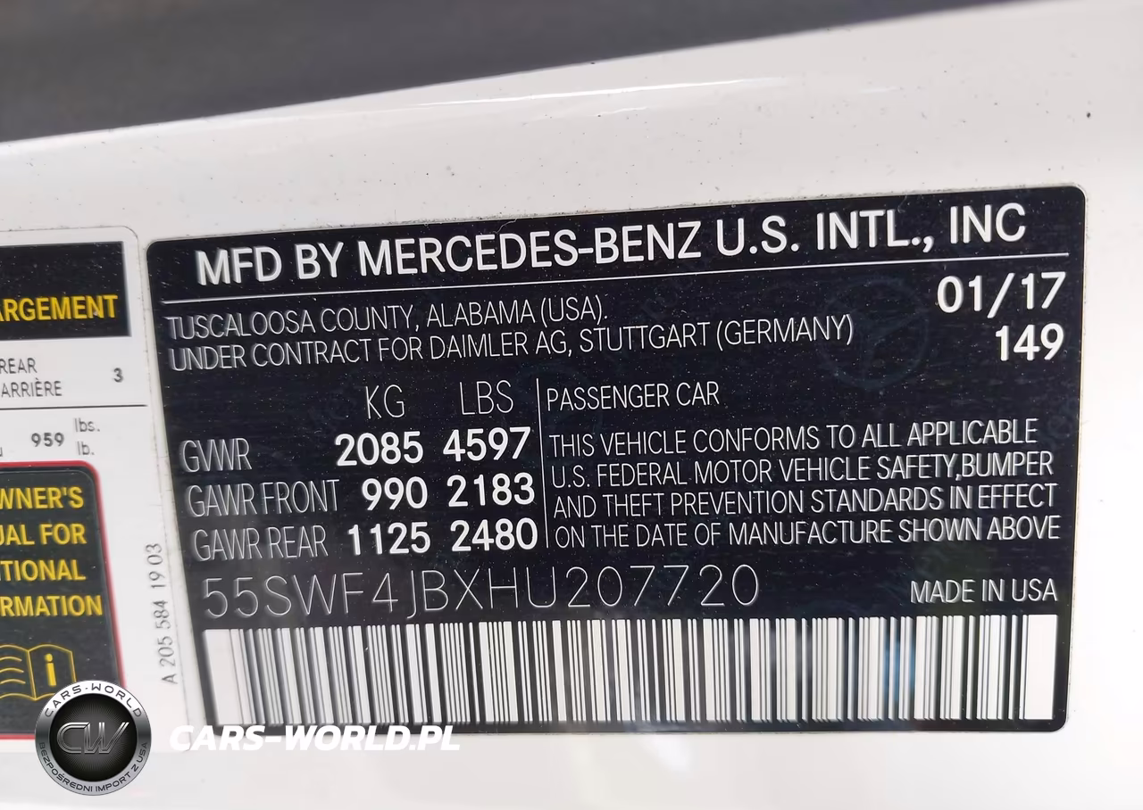 2017 Mercedes-Benz C 300 VIN:55SWF4JBXHU207720 - 9