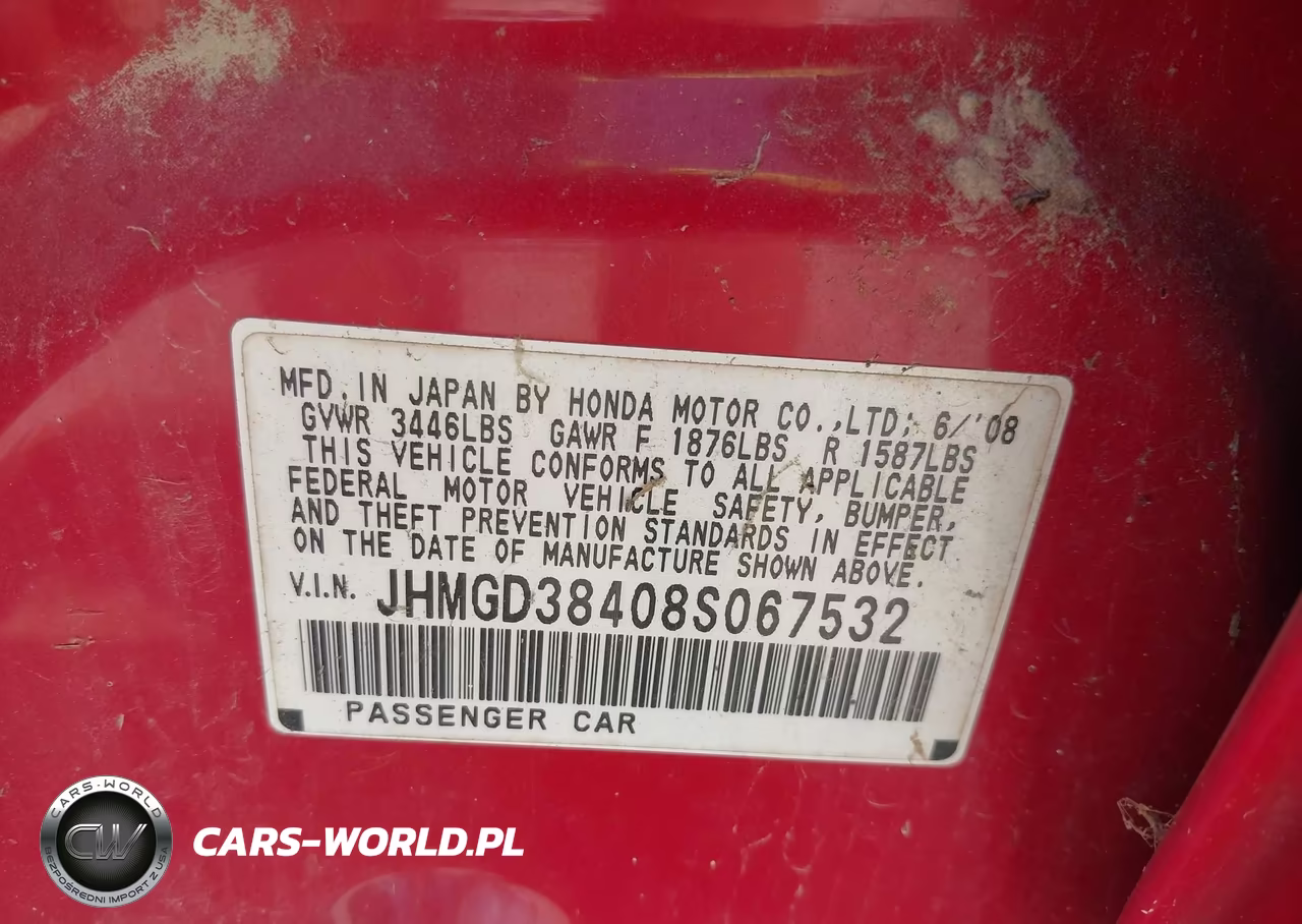 2008 Honda Fit VIN:JHMGD38408S067532 - 9