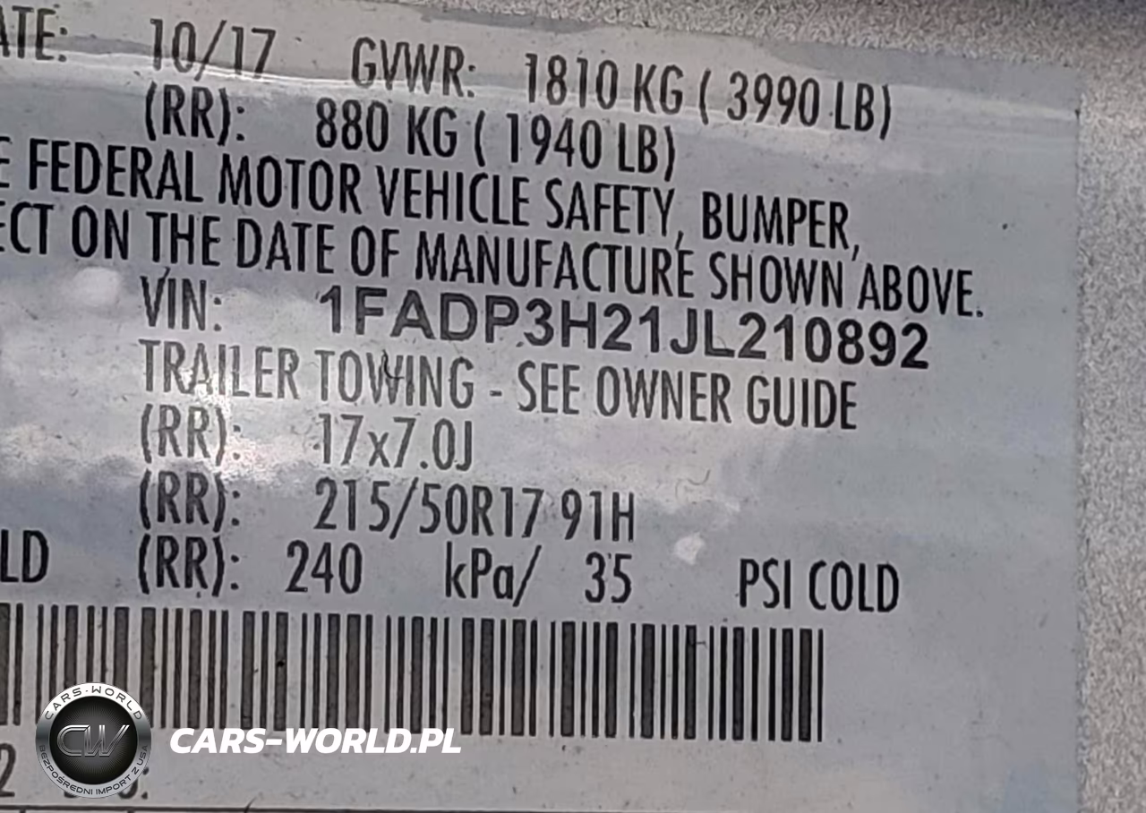 2018 Ford Focus Sel VIN:1FADP3H21JL210892 - 9